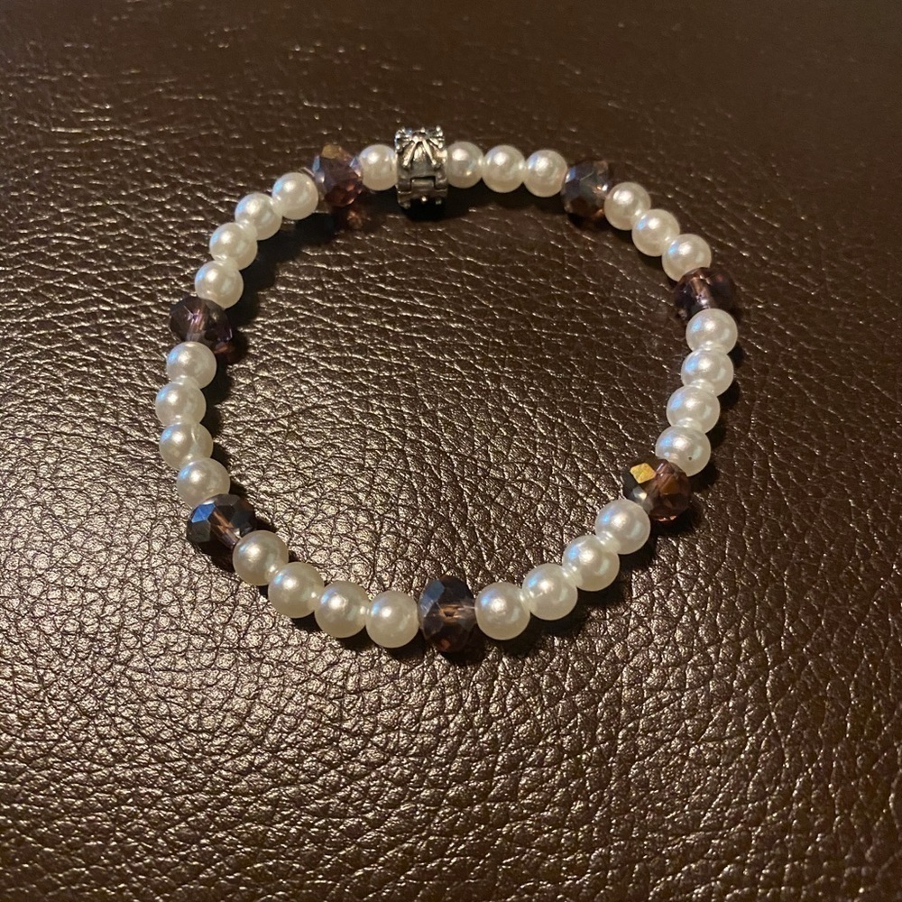 ❤️Beautiful Pearl/Gemstone Handmade Bracelet🌈